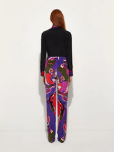 Pucci Black Silk Shirt with Printed Collar and Cuffs