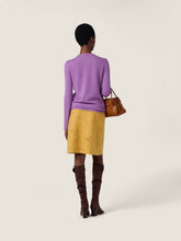 Miu Miu Wisteria Cashmere-Silk Crewneck Sweater