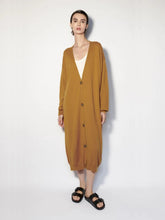 Paula Long Mustard Cashmere Cardigan