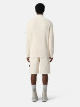 Stone Island Ivory Natural Cotton Gabardine Bermuda Shorts