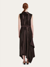 Ferragamo Asymmetric Cowl-Neck Midi Dress