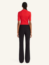 Courrèges Poppy Iconic Rib Knit Polo Shirt