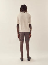 Commas Off White Textured Knit Polo