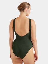 Hunza G Sadie Swimsuit in Metallic Khaki