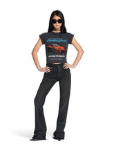 Balenciaga Black Faded Automobili Lamborghini Shrunk T-Shirt