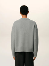 Ami Paris Grey Alpaca Ami De Coeur Cardigan