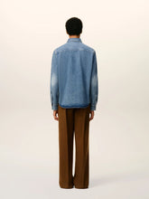 Ami Paris Used Blue Cotton Button-Down Ami De Coeur Shirt