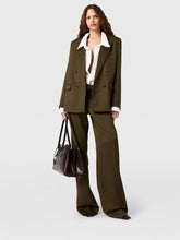 Stella McCartney Khaki Pleated Wool Trousers