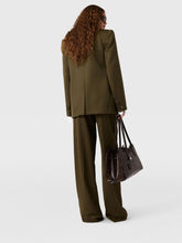 Stella McCartney Khaki Wool Double-Breasted Blazer