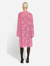 Dolce & Gabbana Pink Floral Lace Cordonetto Coat