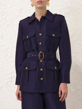 Zimmermann Ink Blue Hypnotic Utility Jacket