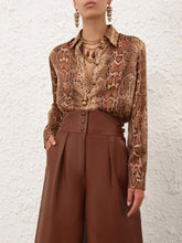 Zimmermann Toffee Snake Hypnotic Shirt
