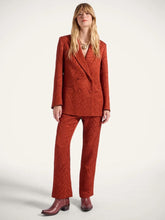 La DoubleJ Rust Jacquard Matelassé Jagger Blazer