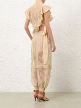 Zimmermann Cream Hypnotic Lace Bodice with Ruffles