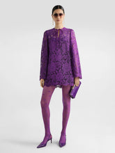 Dolce & Gabbana Violet Cordonetto Lace Short Dress