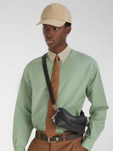 Fendi Light Green Poplin Shirt with Contrast Collar