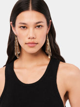 Rabanne Gold Pixel Mesh Drop Earrings