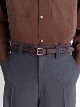 Weaved Belt 25 in Dark Brown