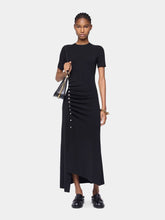 Rabanne Black Draped Jersey Long Dress
