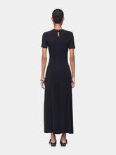 Rabanne Black Draped Jersey Long Dress