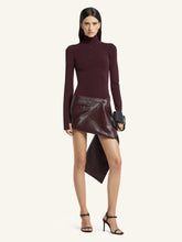 Courrèges Burgundy Interlock Mockneck Sweater