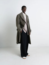 Lemaire Dark Khaki Wool Alpaca Soft Coat