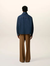 Ami Paris Indigo Blue Ami de Coeur Denim Overshirt