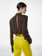 Tom Ford Desert Palm Silk Georgette Draped Blouse