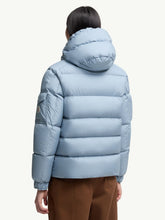 Moncler Light Blue Maya 70 Hooded Short Down Jacket