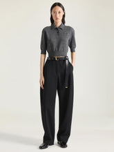 Givenchy Slate Wool-Blend Embroidered Polo Top