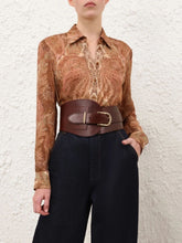 Zimmermann Chestnut Brown Helix Leather Belt