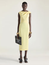 Givenchy Butter Yellow Draped Pencil Dress