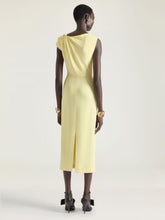 Givenchy Butter Yellow Draped Pencil Dress
