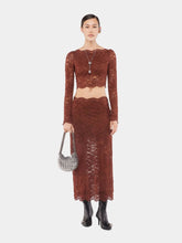 Rabanne Cinnamon Brown Lace Crop Top