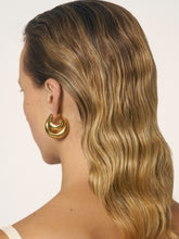 Panconesi Gold Double Blow Up Earrings