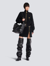 Balmain Black Tweed Bomber Jacket