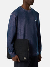 Stone Island Black Quilted Nylon Metal Laptop Case