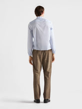 Prada Astro Blue Cotton Mandarin Shirt