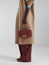 Fendi Burgundy Medium Baguette Bag