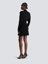 Balmain Black Short Flared Knit Dress
