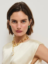 Lizzie Fortunato Zellige Hoops in Green Jade