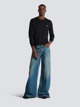 Balmain Black Silk-Cotton Jumper with PB Logo