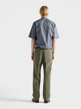 Prada Forest Green Wide-Leg Wool Pants