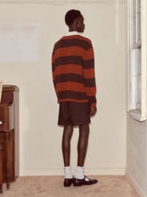 Bode Brown and Red Pine Stripe Polo