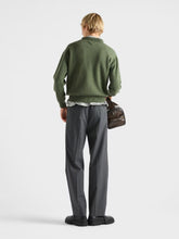 Prada Military Green Re-Cashmere Crew-Neck Sweater