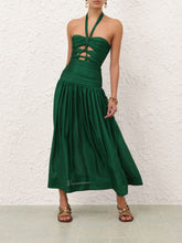 Zimmermann Daylight Knot Midi Dress in Emerald