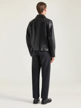 Givenchy Black Biker Zipped Blouson in Bull Leather