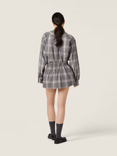 Miu Miu Slate Grey Checked Flannel Shirt