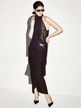 Tom Ford Black Polka Dot Silk Wrap Skirt