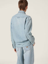 Miu Miu Light Blue Chambray Oversized Shirt